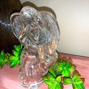 Praying Angel Tea Light Votive Candle Holder 24% Lead Crystal made in the USA